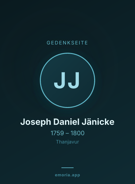 Gedenkportrait von Joseph Daniel Jänicke