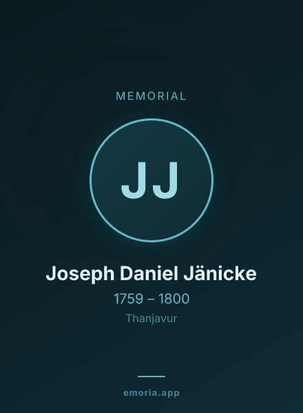 Memorial portrait of Joseph Daniel Jänicke