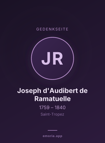 Gedenkportrait von Joseph d'Audibert de Ramatuelle