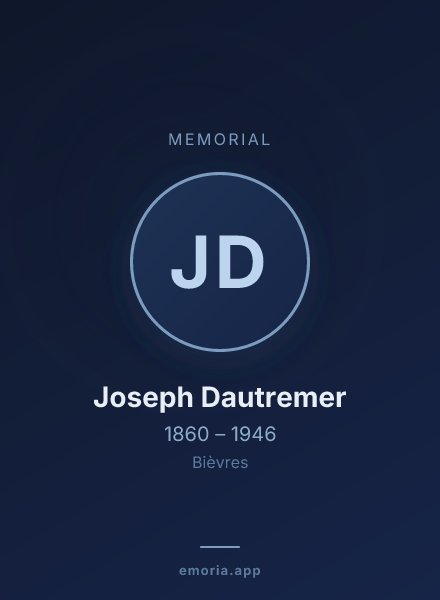 Memorial portrait of Joseph Dautremer