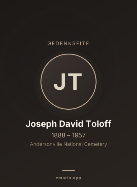 Gedenkportrait von Joseph David Toloff