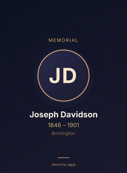 Memorial portrait of Joseph Davidson