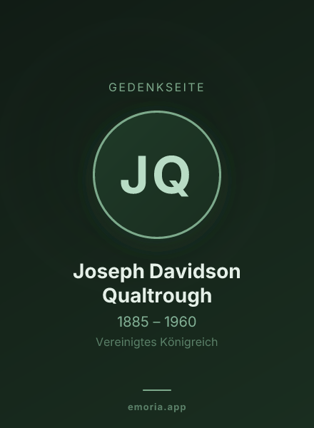 Gedenkportrait von Joseph Davidson Qualtrough