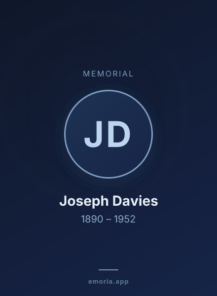 Memorial portrait of Joseph Davies