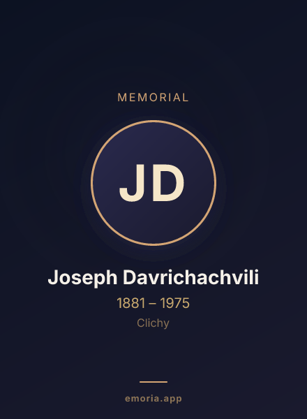 Memorial portrait of Joseph Davrichachvili