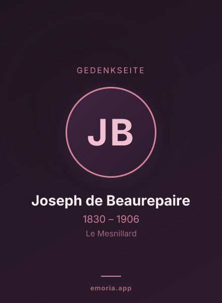 Gedenkportrait von Joseph de Beaurepaire