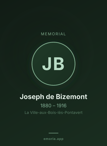 Memorial portrait of Joseph de Bizemont