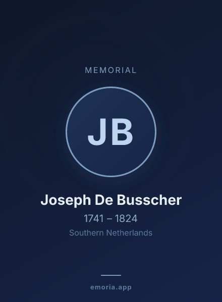 Memorial portrait of Joseph De Busscher