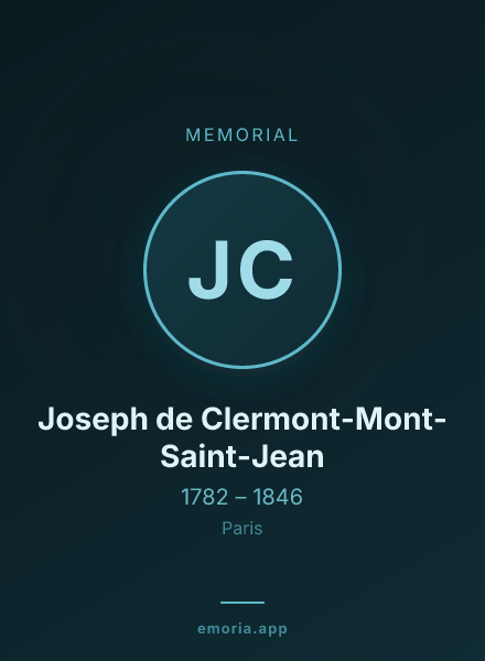 Memorial portrait of Joseph de Clermont-Mont-Saint-Jean