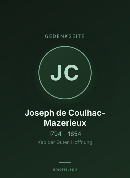 Gedenkportrait von Joseph de Coulhac-Mazerieux