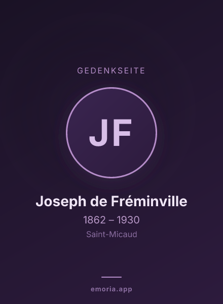 Gedenkportrait von Joseph de Fréminville