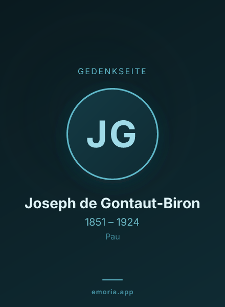 Gedenkportrait von Joseph de Gontaut-Biron