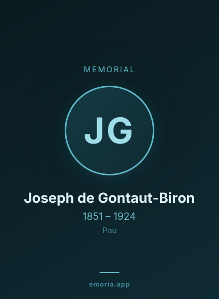 Memorial portrait of Joseph de Gontaut-Biron