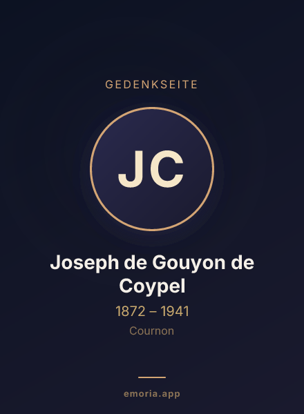 Gedenkportrait von Joseph de Gouyon de Coypel