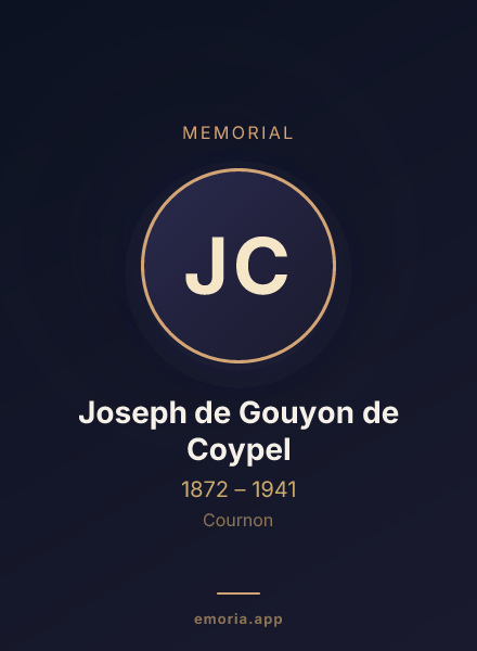 Memorial portrait of Joseph de Gouyon de Coypel