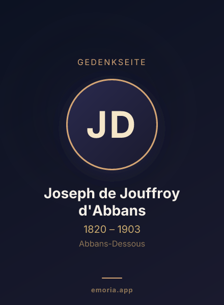 Gedenkportrait von Joseph de Jouffroy d'Abbans