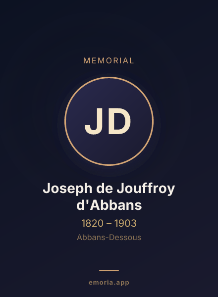 Memorial portrait of Joseph de Jouffroy d'Abbans