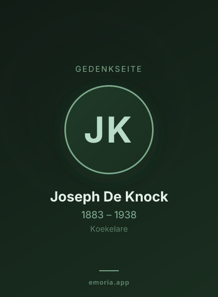 Gedenkportrait von Joseph De Knock