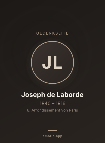 Gedenkportrait von Joseph de Laborde