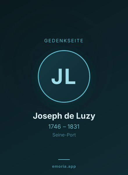 Gedenkportrait von Joseph de Luzy