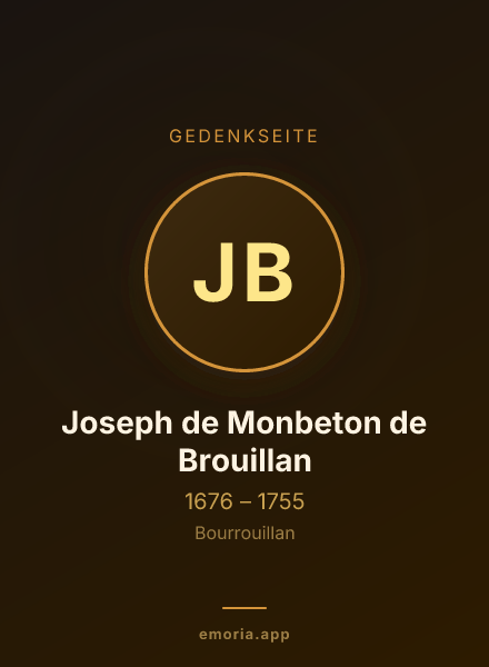 Gedenkportrait von Joseph de Monbeton de Brouillan