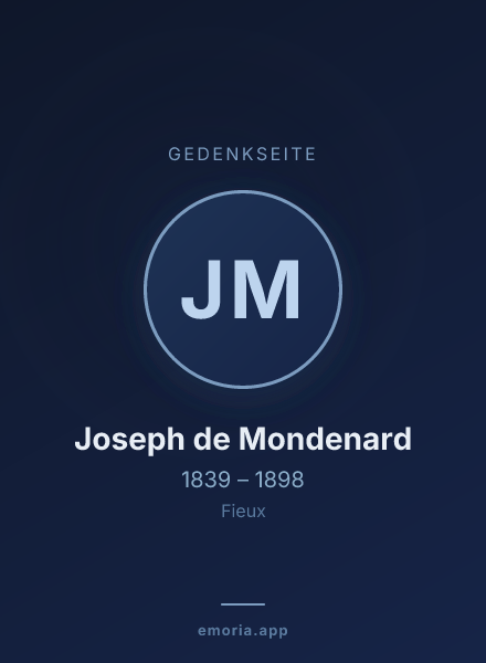 Gedenkportrait von Joseph de Mondenard