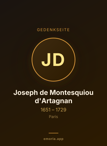 Gedenkportrait von Joseph de Montesquiou d'Artagnan