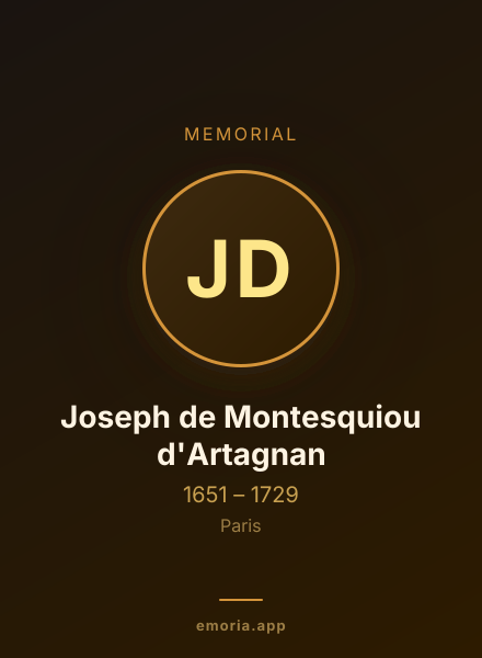 Memorial portrait of Joseph de Montesquiou d'Artagnan