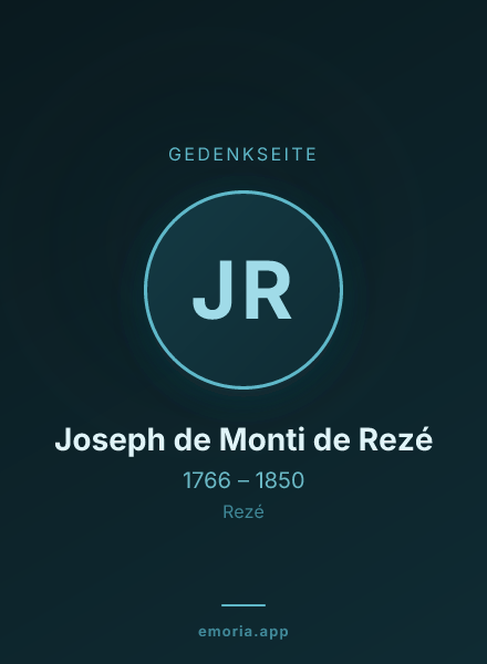 Gedenkportrait von Joseph de Monti de Rezé