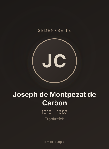 Gedenkportrait von Joseph de Montpezat de Carbon