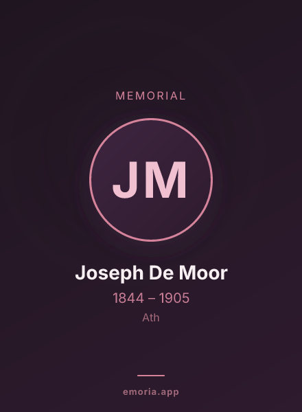 Memorial portrait of Joseph De Moor