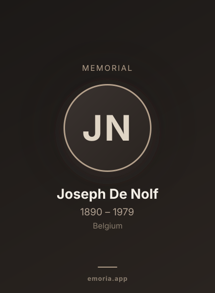 Memorial portrait of Joseph De Nolf