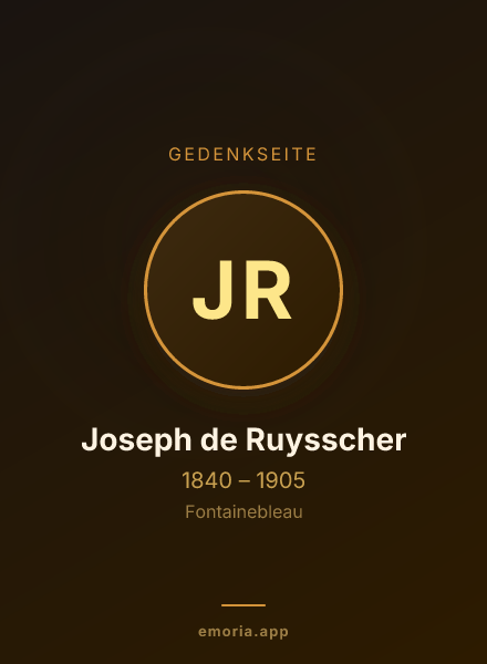 Gedenkportrait von Joseph de Ruysscher