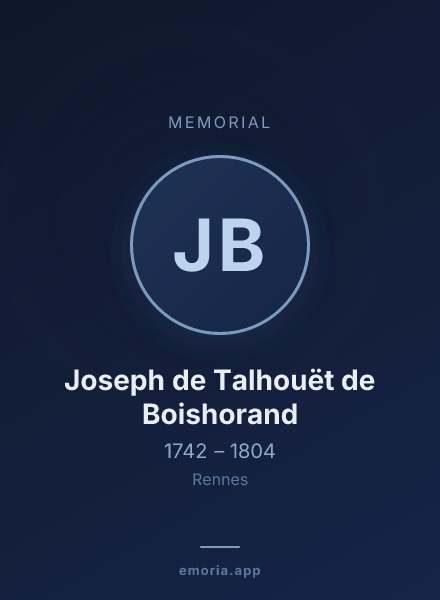 Memorial portrait of Joseph de Talhouët de Boishorand