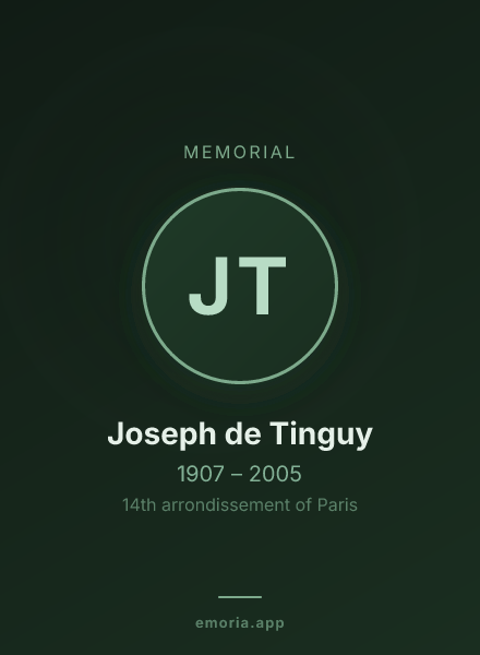 Memorial portrait of Joseph de Tinguy