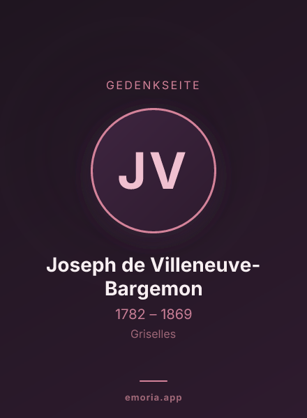 Gedenkportrait von Joseph de Villeneuve-Bargemon