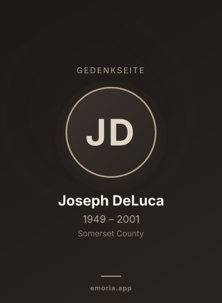 Gedenkportrait von Joseph DeLuca
