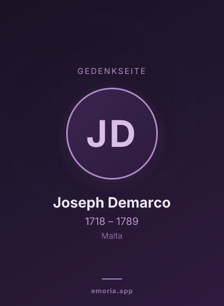 Gedenkportrait von Joseph Demarco