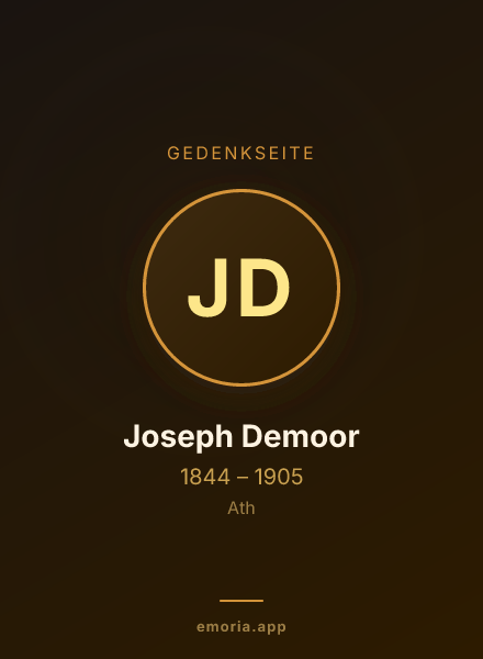 Gedenkportrait von Joseph Demoor