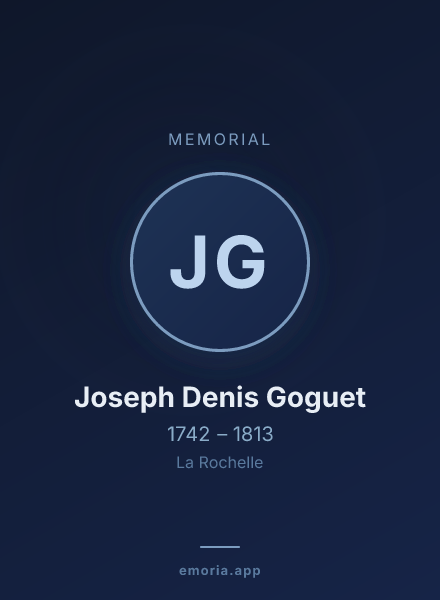 Memorial portrait of Joseph Denis Goguet