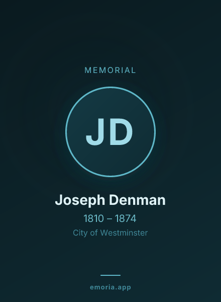 Memorial portrait of Joseph Denman
