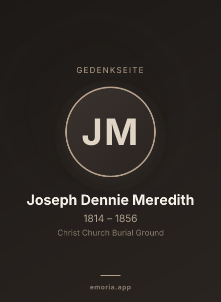 Gedenkportrait von Joseph Dennie Meredith