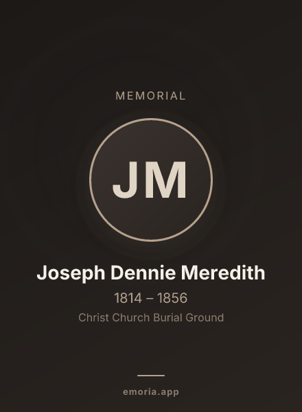 Memorial portrait of Joseph Dennie Meredith