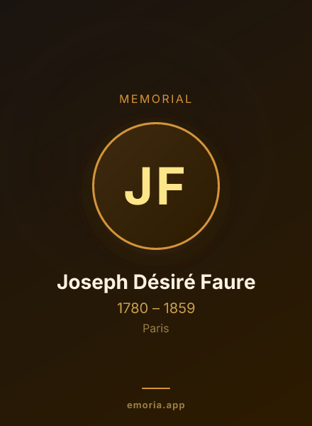 Memorial portrait of Joseph Désiré Faure