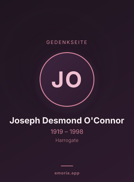 Gedenkportrait von Joseph Desmond O'Connor