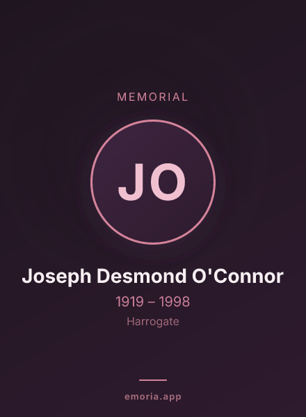 Memorial portrait of Joseph Desmond O'Connor