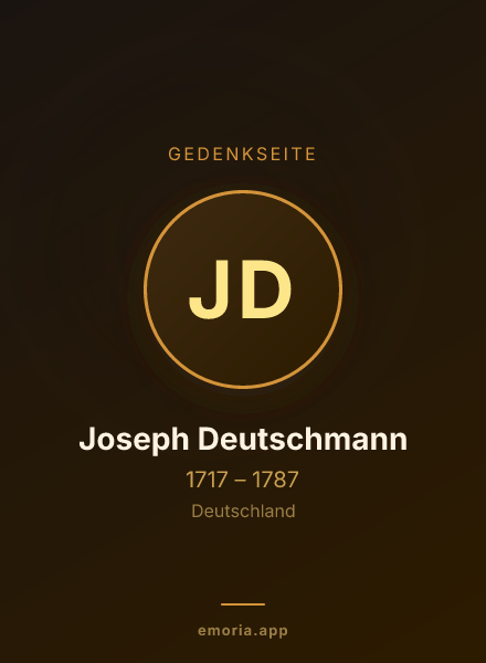 Gedenkportrait von Joseph Deutschmann