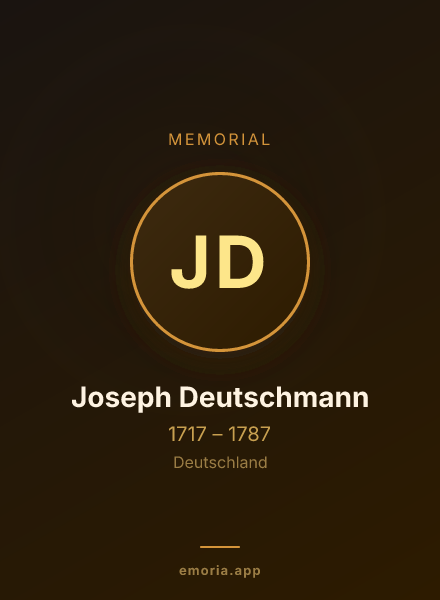 Memorial portrait of Joseph Deutschmann