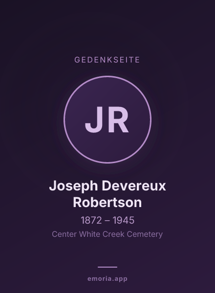 Gedenkportrait von Joseph Devereux Robertson