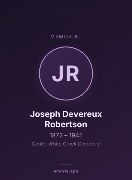 Memorial portrait of Joseph Devereux Robertson
